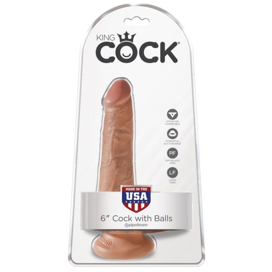 Фаллос King Cock 6&quot; with Balls, Pipedream