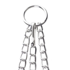 Кольцо с зажимами на соски ToyFa Metal